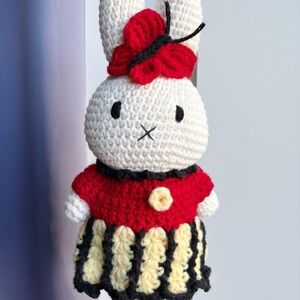 Handmade Jezebel butterfly red yellow black dress for Just Dutch Miffy bunny